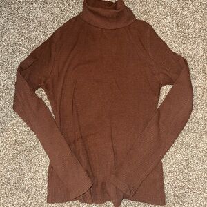 Brown turtleneck